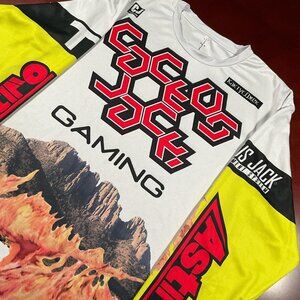 Men's LIMITED EDITION Cactus Jack Travis Scott Long Sleeve Gaming Jersey (Large)